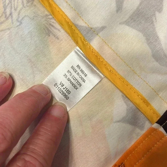 Coldwater Creek Women's Floral Orange Yellow Jacket Size L - Picture 10 of 10